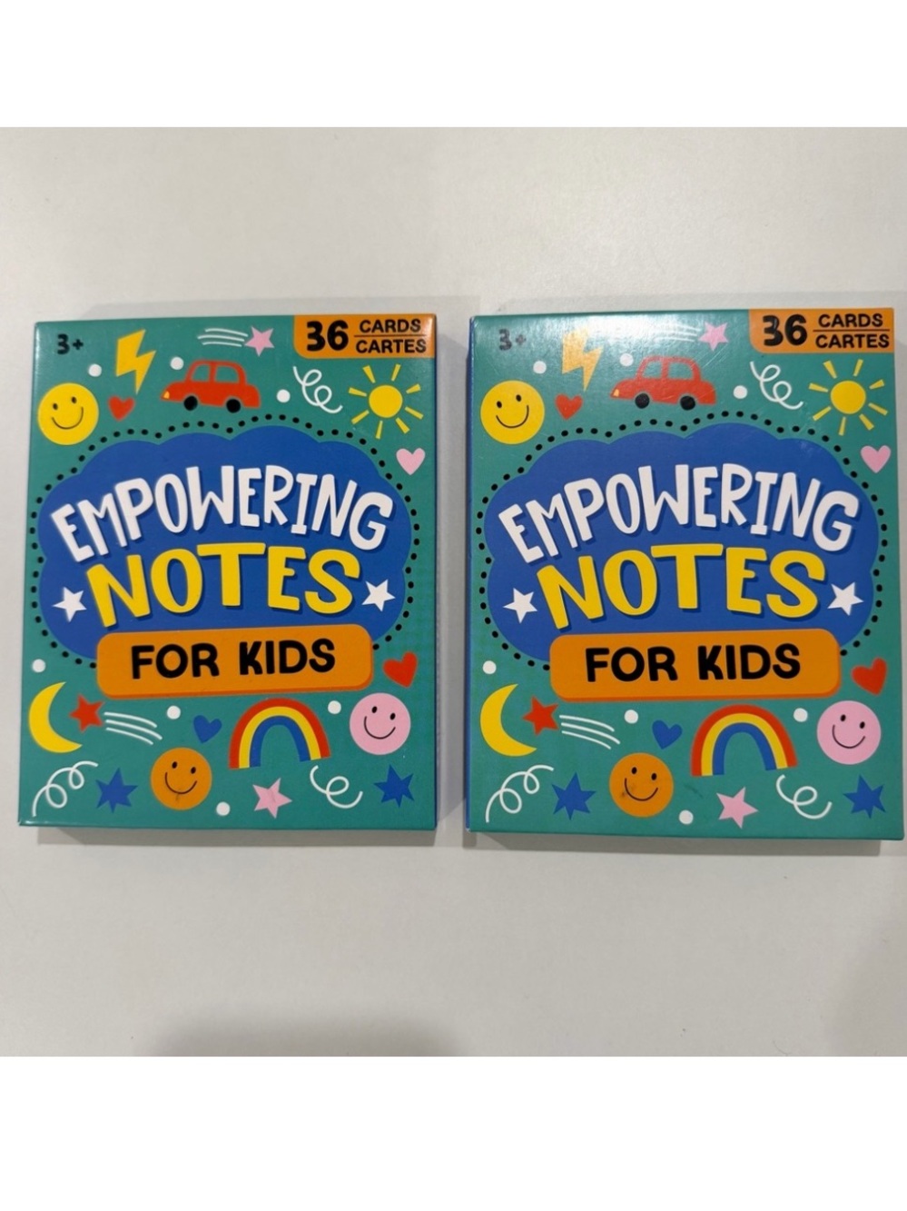 2 Pack Empowering Notes for Kids - Lunchbox Notes Cards - 72 Cards
